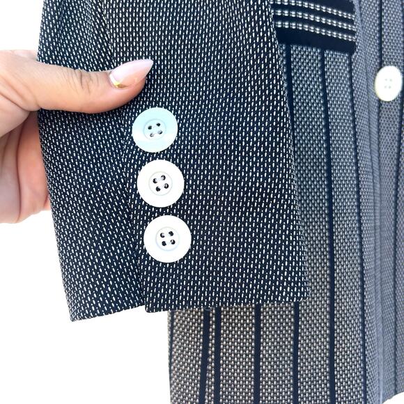 Vintage Escada Margaretha Ley Wool Silk Double Breasted 38 Blazer Jacket 6 - Picture 7 of 9